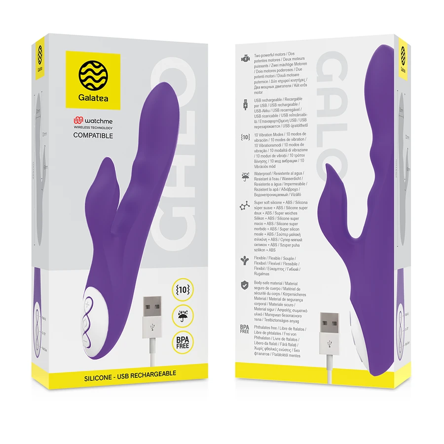 GALATEA - VIBRADOR GALO LILAC COMPATÍVEL COM A TECNOLOGIA WATCHME WIRELESS
